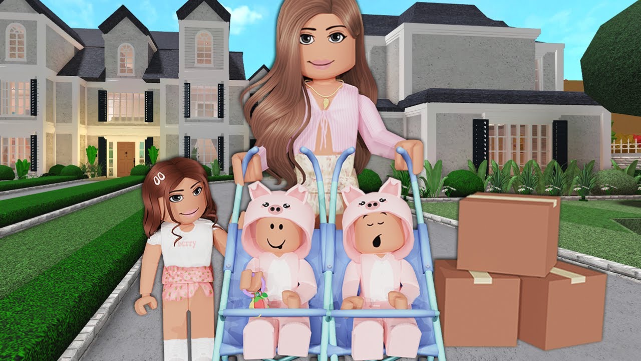 ПЕРЕЕЗЖАЕМ В НАШ НОВЫЙ ДОМ на Блоксбурге | Family Bloxburg