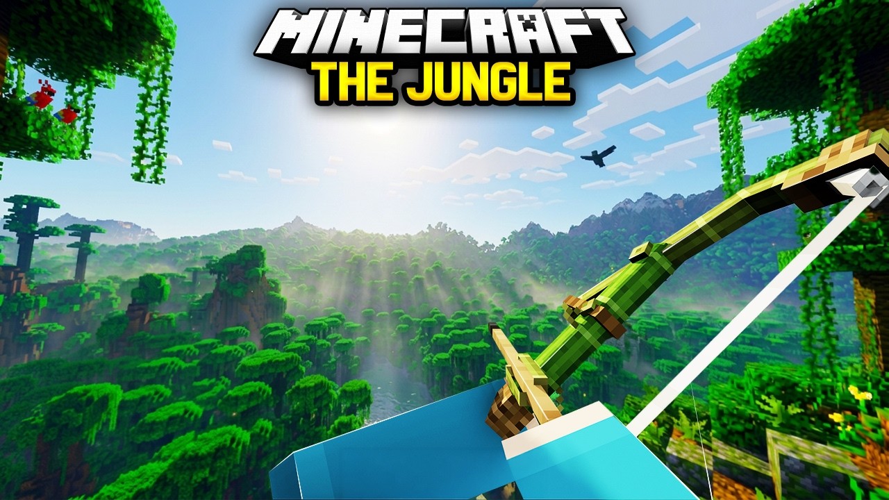 100 Days TRAPPED in THE JUNGLE in Minecraft Hardcore!