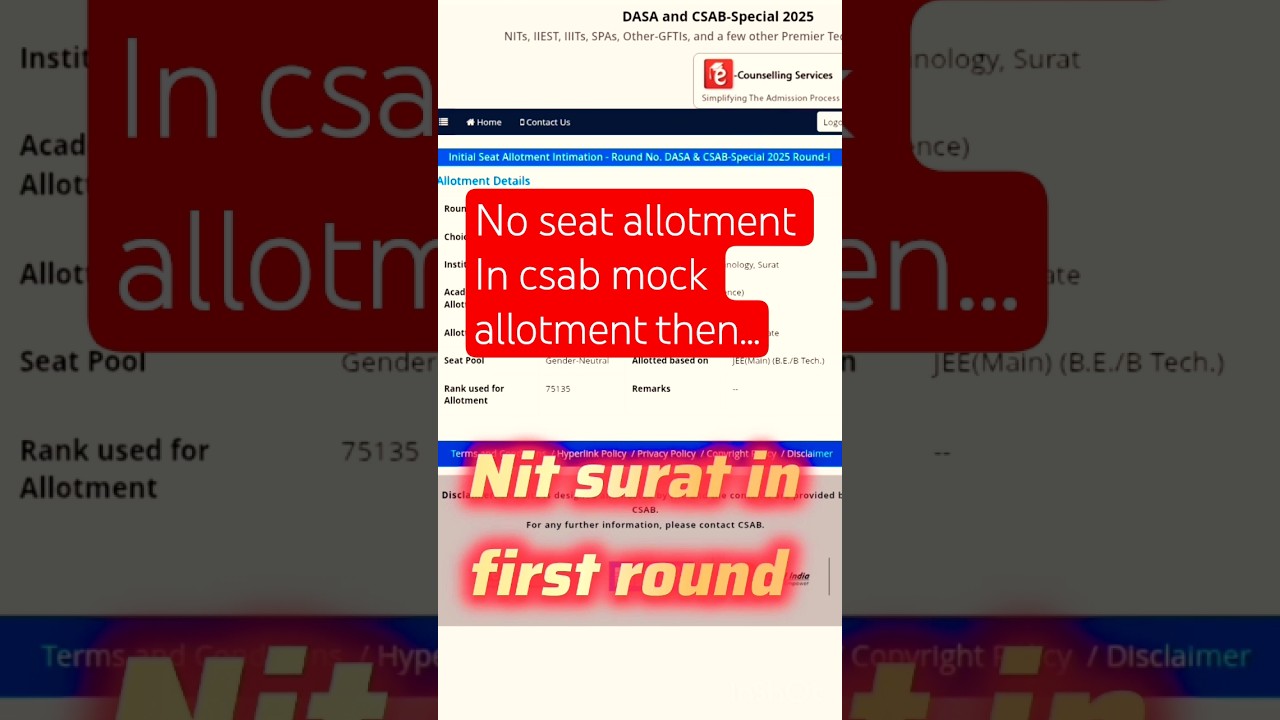 csab round 3 result | csab result | college packing |  Nitian vlog | #iit #jee #nitsurat #csab #nit
