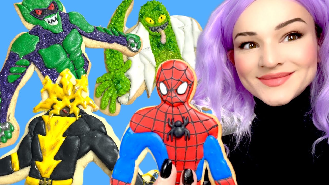 How to decorate Spider-Man No Way Home cookies 🦸🏻&zwj;♀️| SATISFYING COOKIE DECORATING | Sprinkle Time