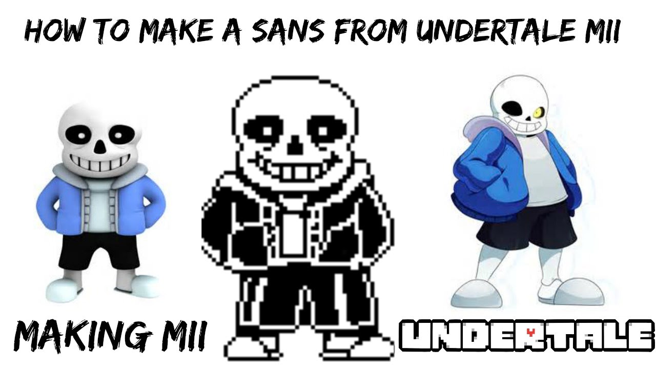 How to make a Sans from Undertale Mii
