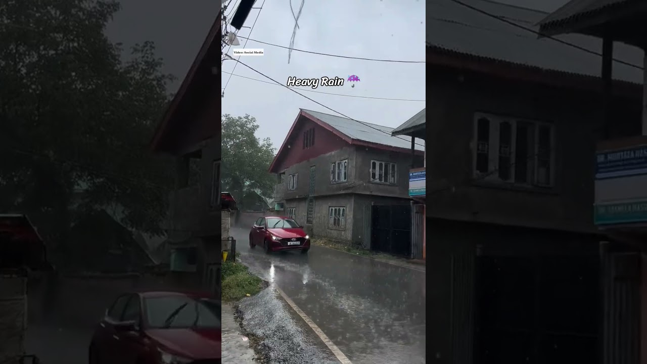 Heavy Rain ☔ #weatherupdate #jknews