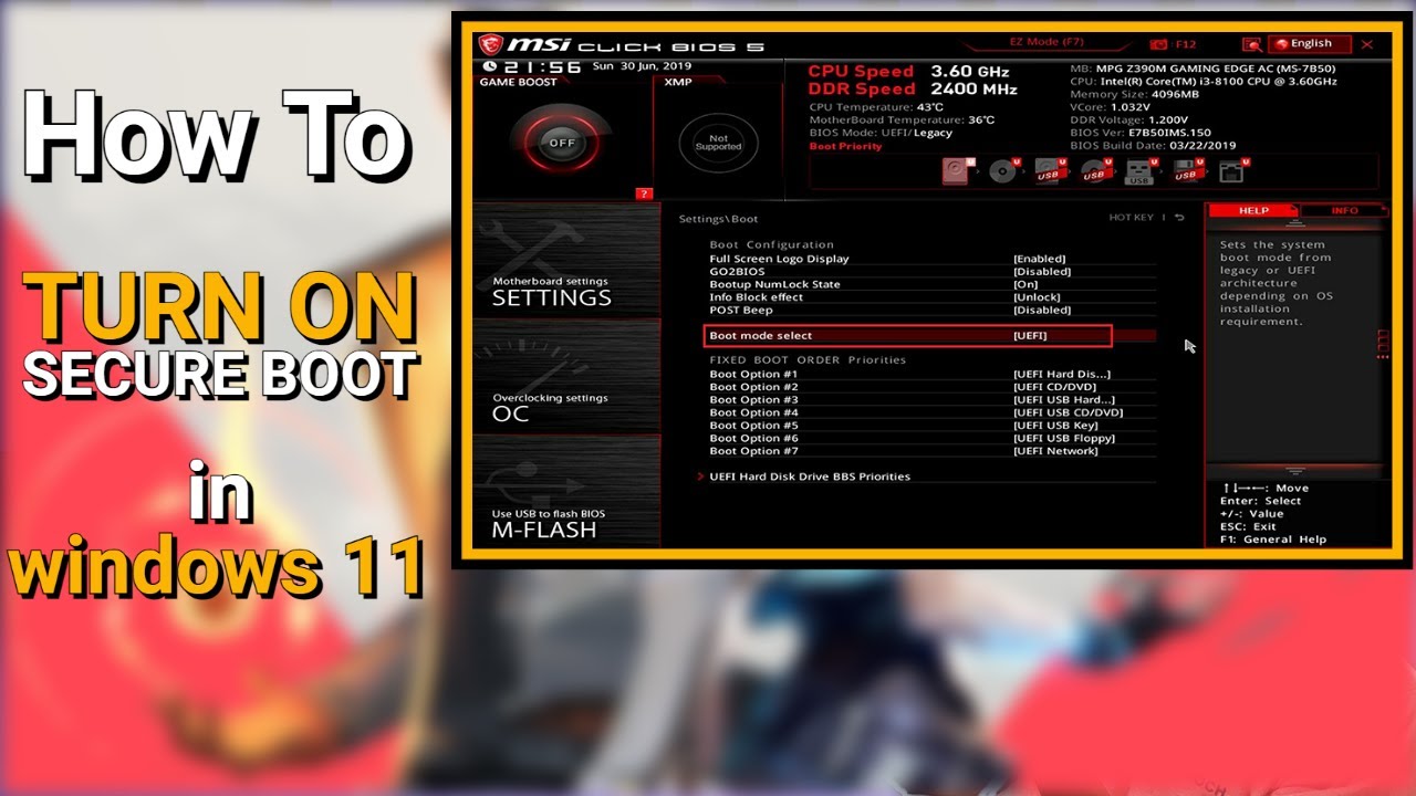 How to Fix VALORANT error | How to Enable Secure Boot in Bios | Tech Sober | Windows 11 MSI Bios