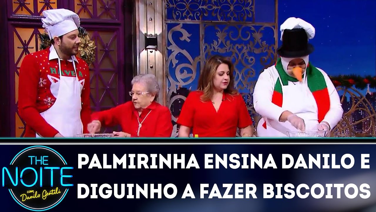 Palmirinha ensina Danilo e Diguinho a fazer biscoitos de natal | The Noite (17/12/18)