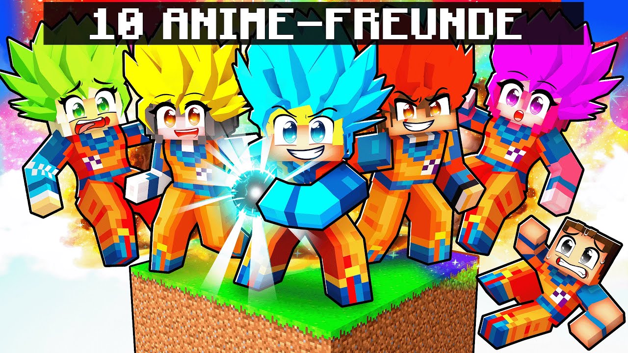 10 FREUNDE auf einem ANIME Block in Minecraft!