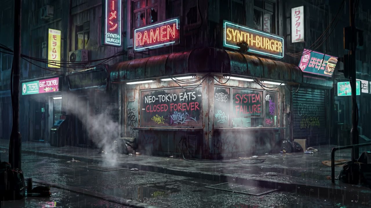 Cyberpunk Night Rain 🌧️ | Deep Sleep & Relaxing Ambience