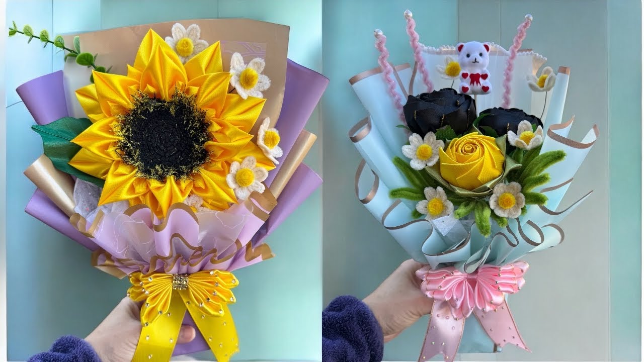 TUTORIAL 🎨 Cómo hacer un ramo bouquet 💐 como hacer una envoltura para un ramo bouquet 🔥💘DIY 