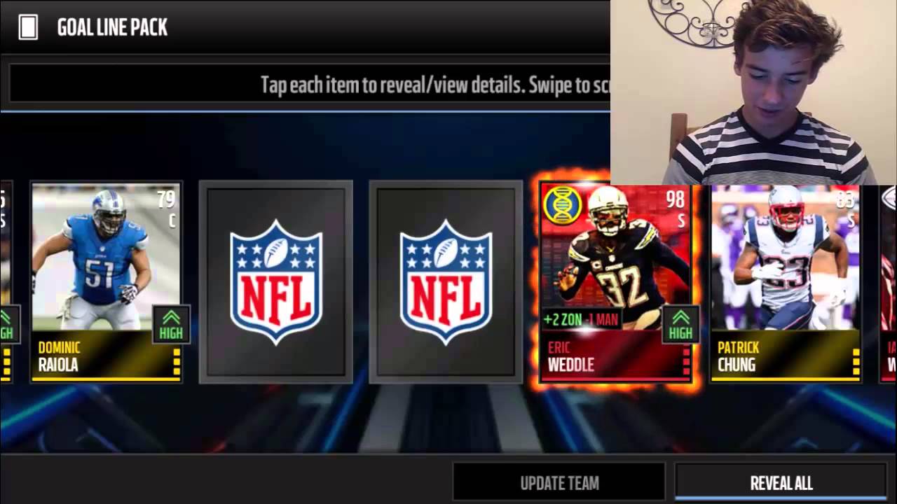 98 OVERALL PULL!!! GOAL LINE PACK OPENING - MADDEN MOBILE