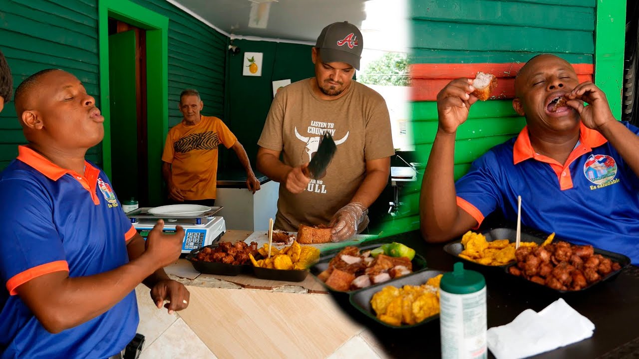 Comiendo Chicharrones en Parada el Peje, El Rey del Salciao