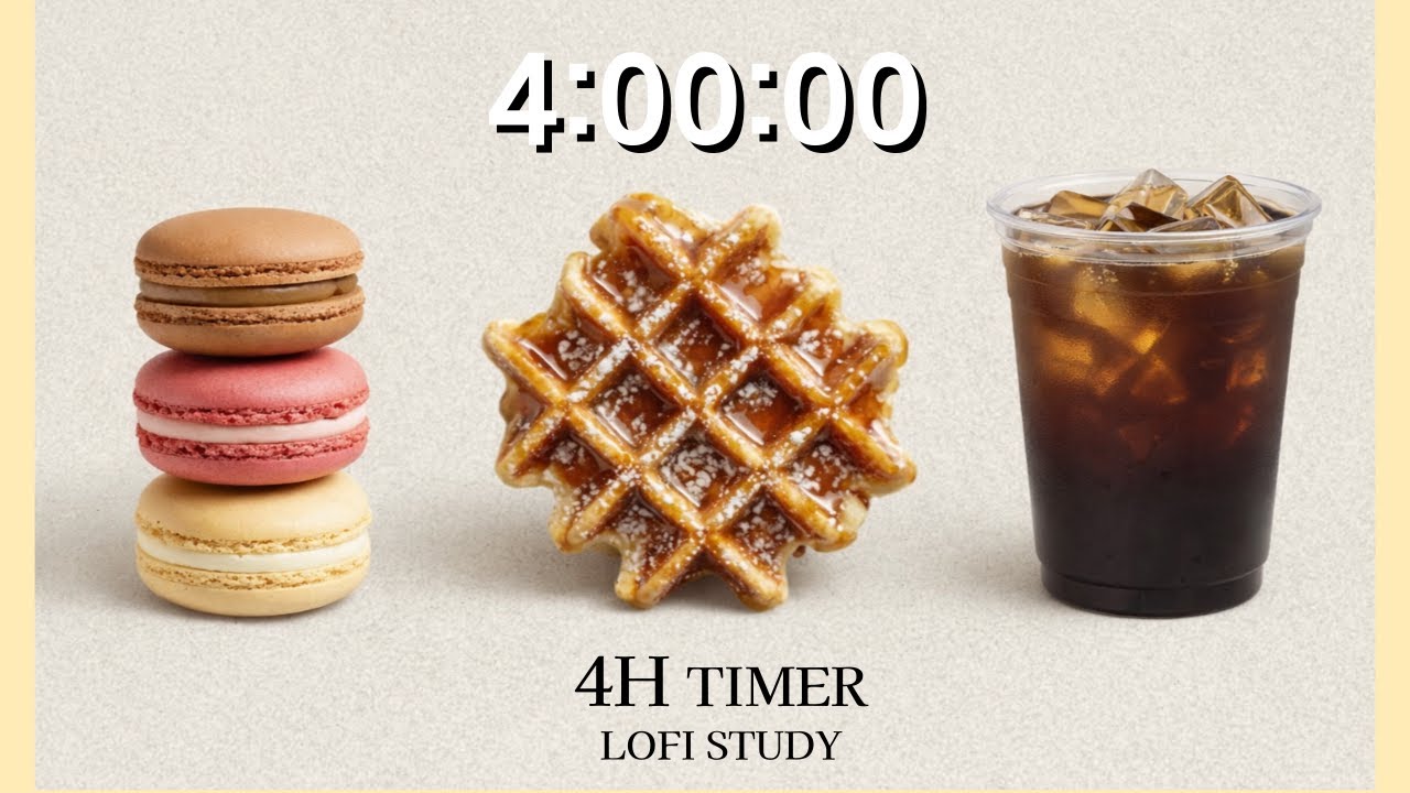 4 Hour Deep Focus Lofi Timer ⏳ | Study, Work & Concentration
