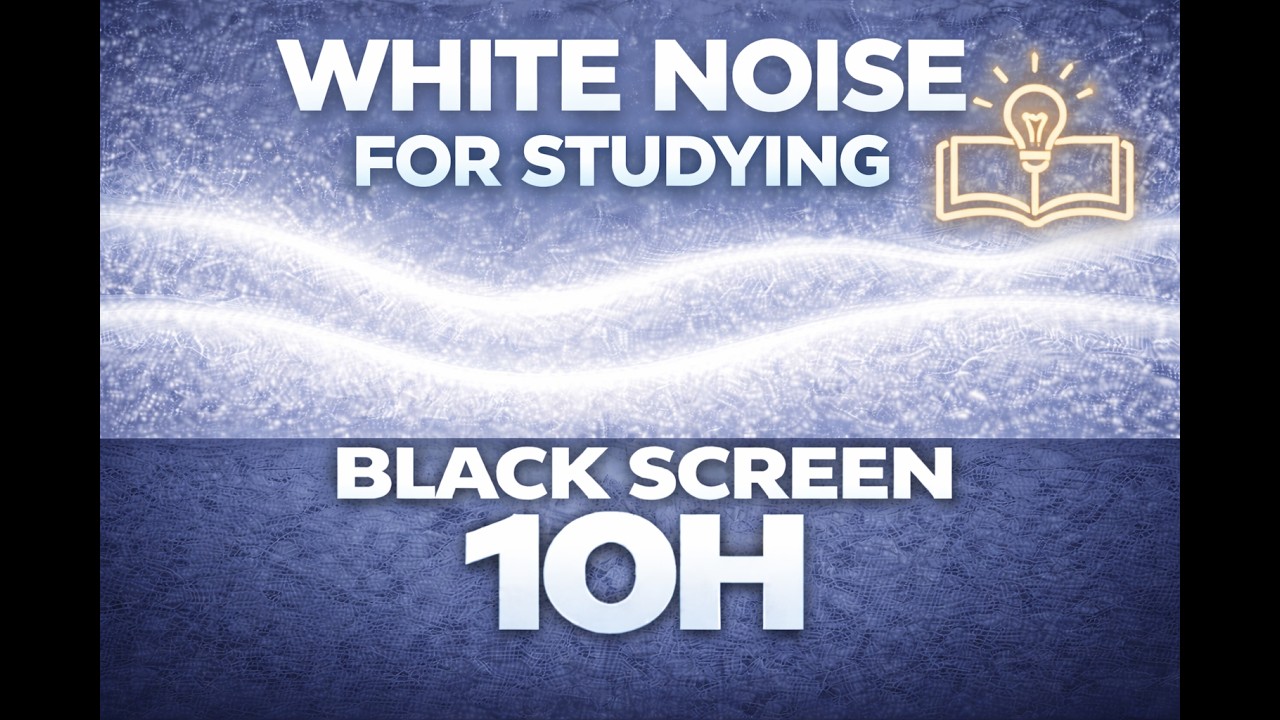 White Noise for Studying Black Screen 10 Hours 📚 Focus & Concentration Noise