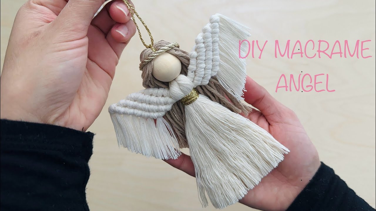 DIY MACRAME ANGEL STEP BY STEP/ DIY ANGEL DE MACRAME PASO A PASO / MACRAME CHRISTMAS ORNAMENT