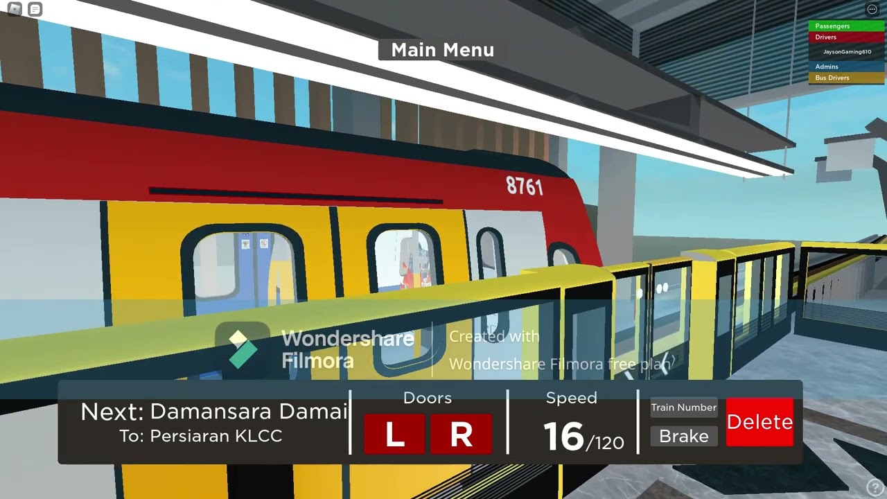 MRT putrajaya line roblox train run 341