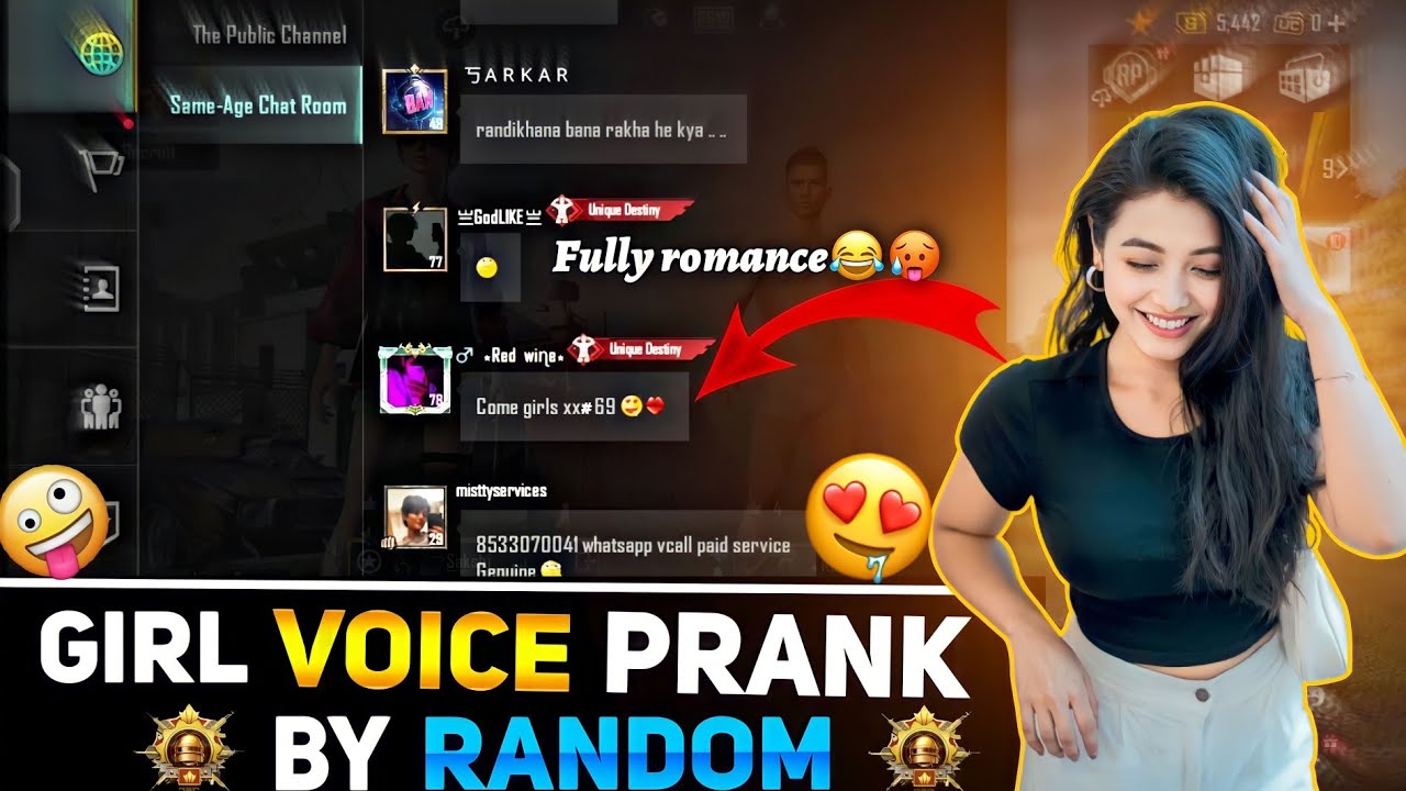 [ Girl Voice Prank ] Prank On Random - BGMI INDIAN लड़की की आवाज कैसे निकाले #girlvoiceapp #prank