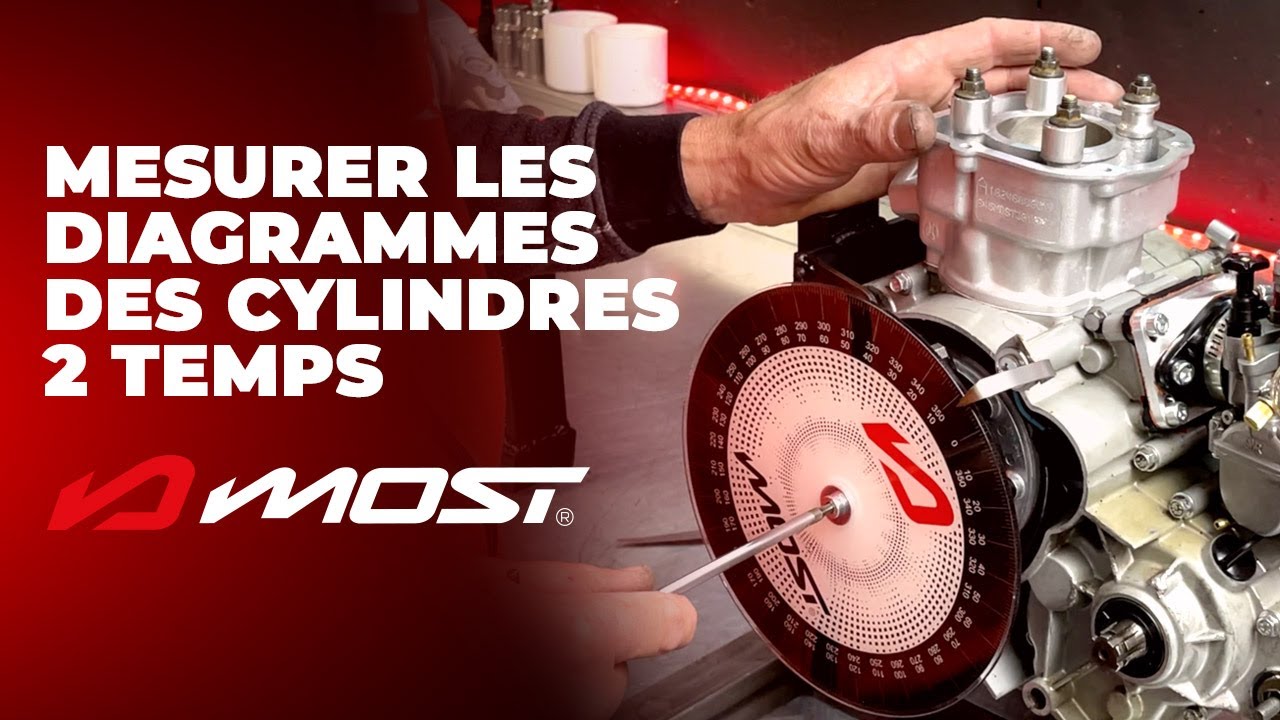 Prise de diagrammes d'un moteur 2 temps, AM6, DERBI, MBK et Piaggio. Le disque gradué MOST