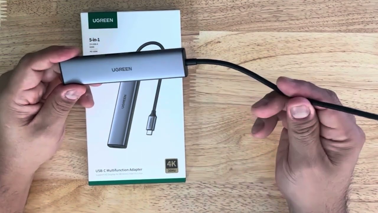 Распаковка многофункционального USB-C-хаба UGREEN Revodok 5-в-1 с HDMI 4K и поддержкой Power Deli...