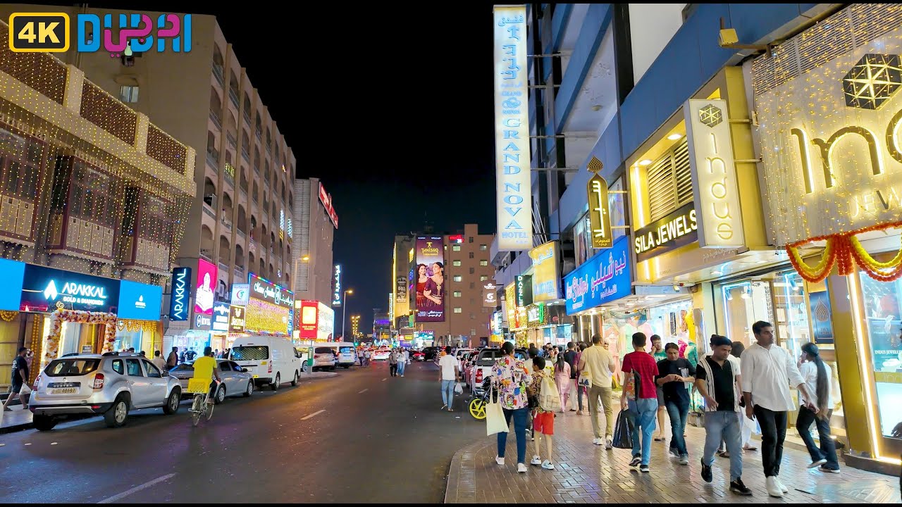 This is Bur Dubai | Meena Bazaar Streets | 4K Evening Walking Tour