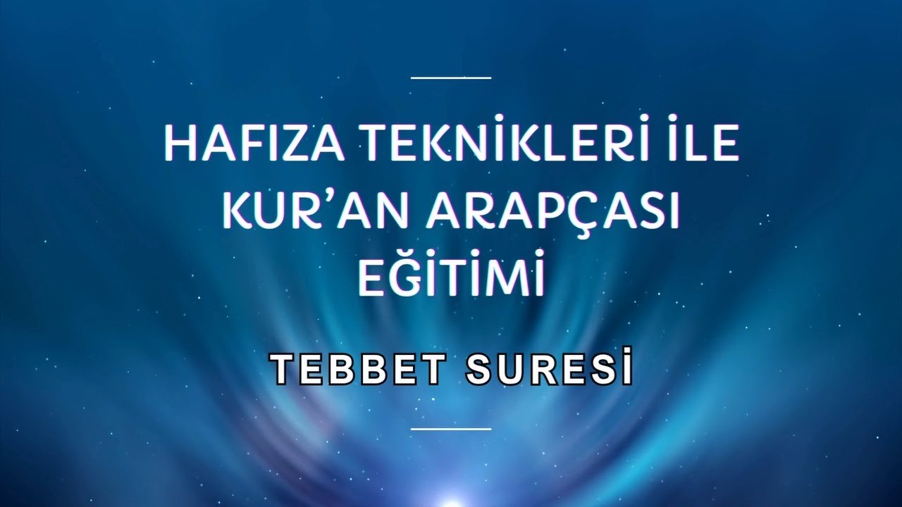 Tebbet Suresi - Kırık Meal Tahkik Dersi - Sinan YILMAZ
