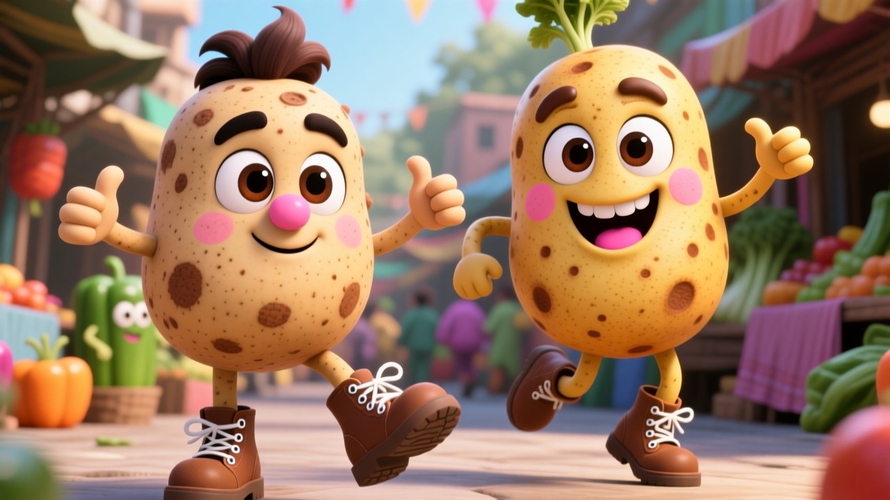 आलू कचालू बेटा जी 🥔 | Hindi Nursery Rhyme for Kids | Aloo Kachalu Poem | Yeee Kids Cartoon