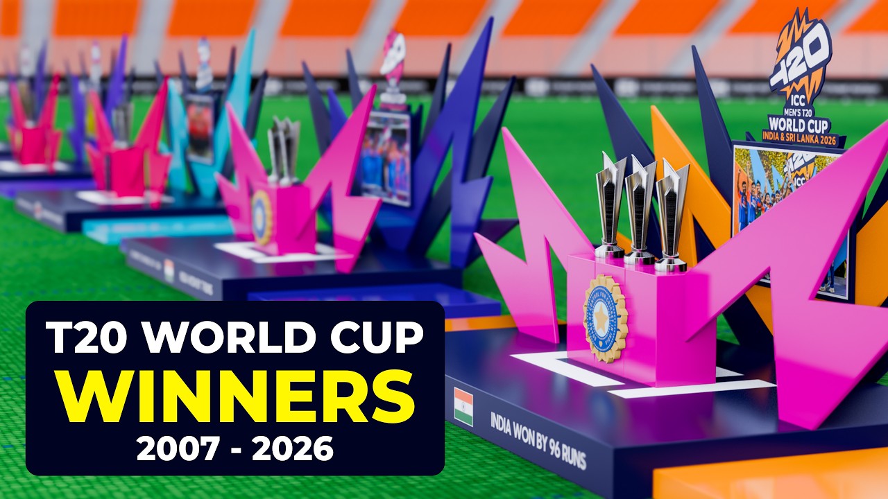 T20 World Cup Winners List From 2007 to 2026