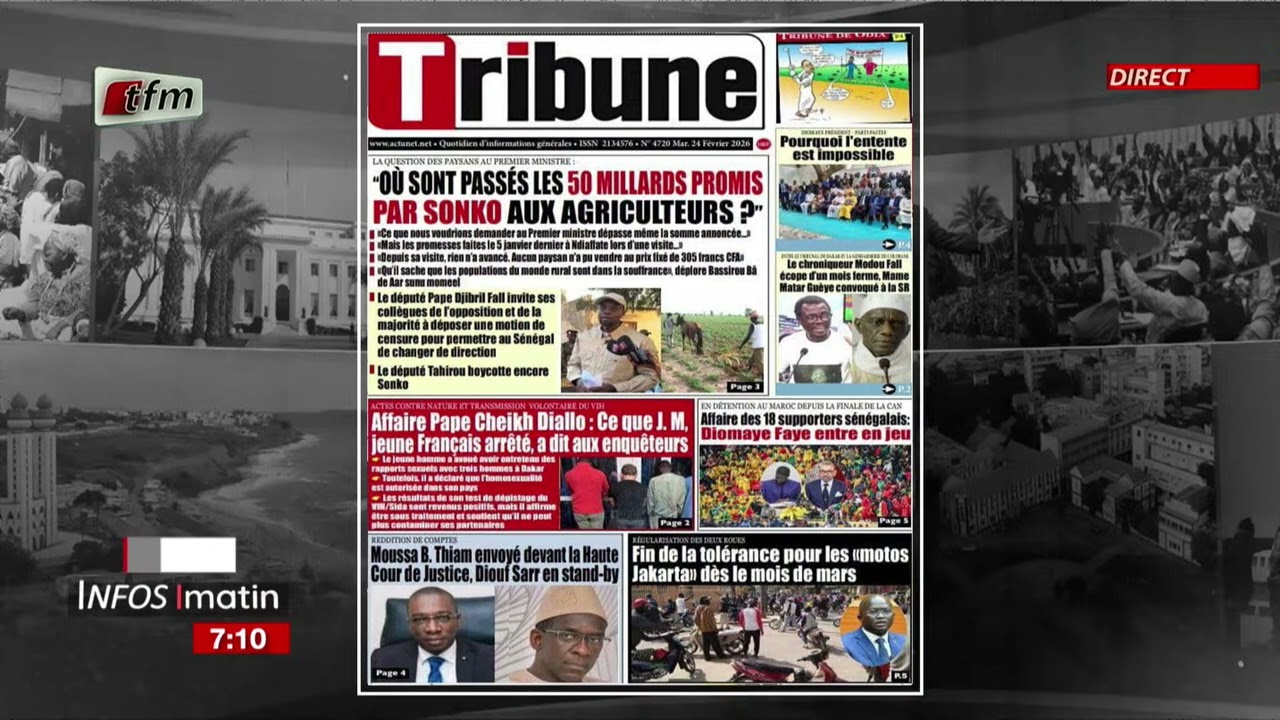 Yenekay yi ak Malick THIANDOUM - Infos matin du 24 février 2026