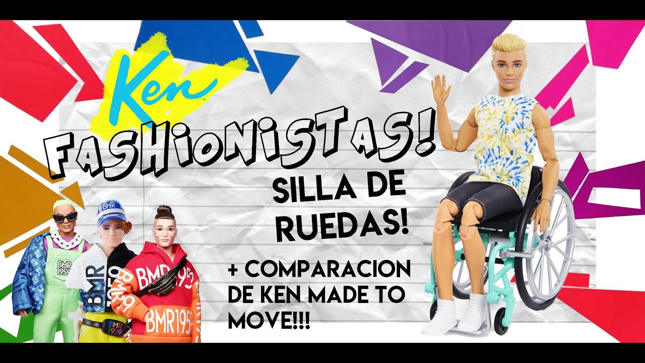 KEN 👱‍♂️ FASHIONISTAS SILLA DE RUEDAS!!!👨‍🦽 Y COMPARACION CON DIFERENTES KEN MADE TO MOVE(TONOS) ✨