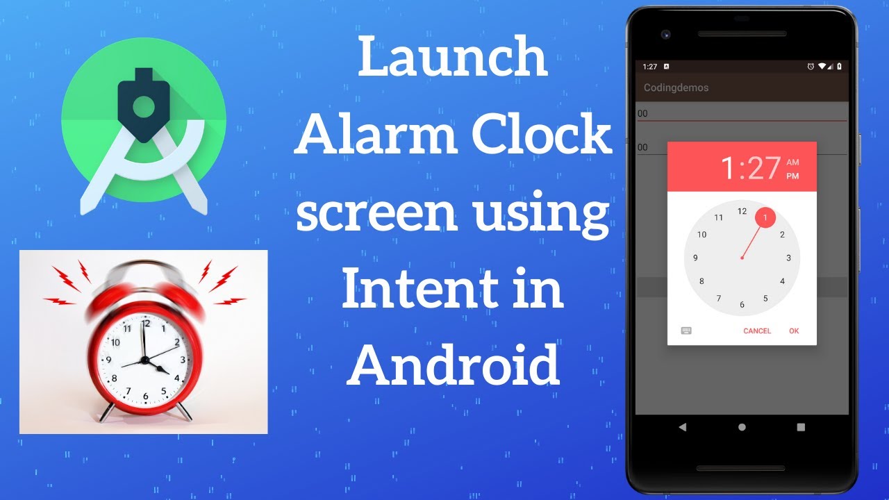 How to Launch Alarm Clock Screen Using Intent in Android Programmatically