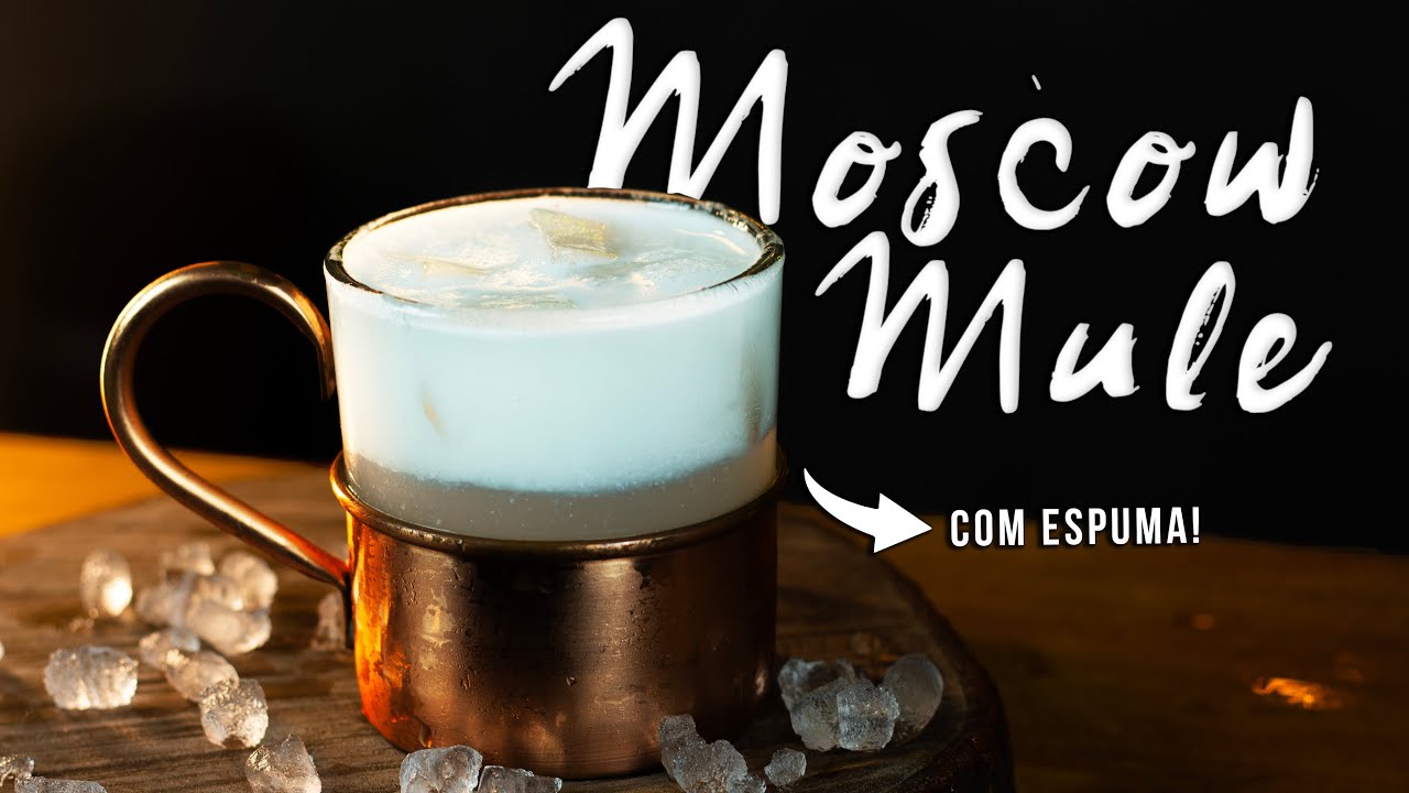 MOSCOW MULE + Espuma fácil na coqueteleira SEM SIFÃO | RECEITA | Part. Marcelo Serrano