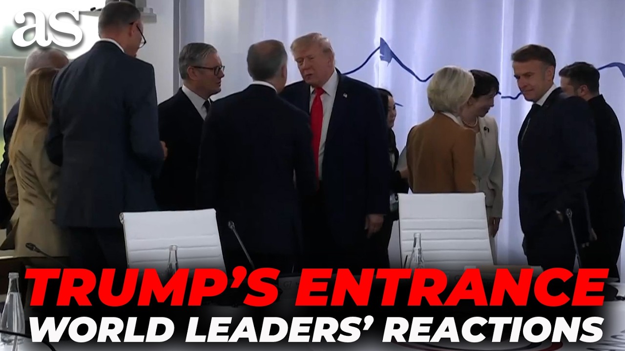 TRUMP&rsquo;s entrance STOPS THE ROOM | World leaders&rsquo; REACTIONS caught on camera