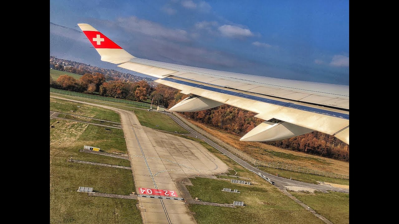 Swiss Airbus A220-100 | Departure from Geneva