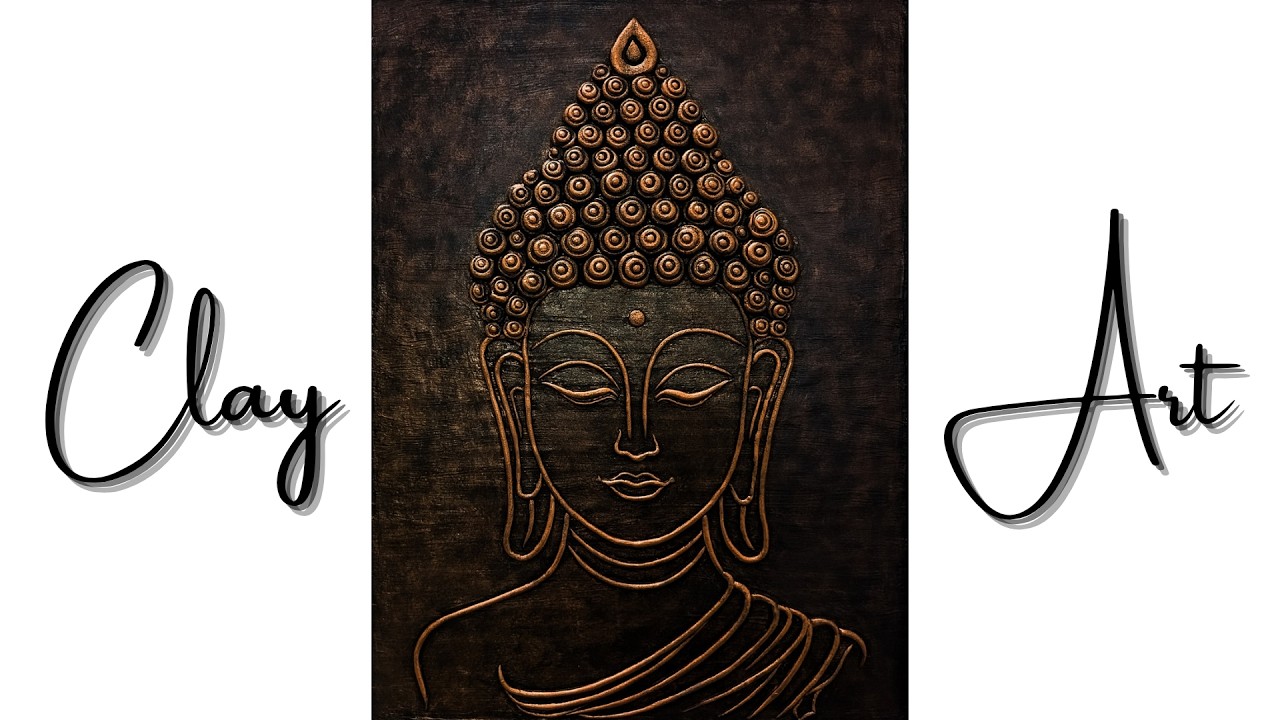 CREATE Your Own DIY Buddha Clay Photo Frame | Buddha Wall Art | Clay Art #shorts #art #diy #clayart