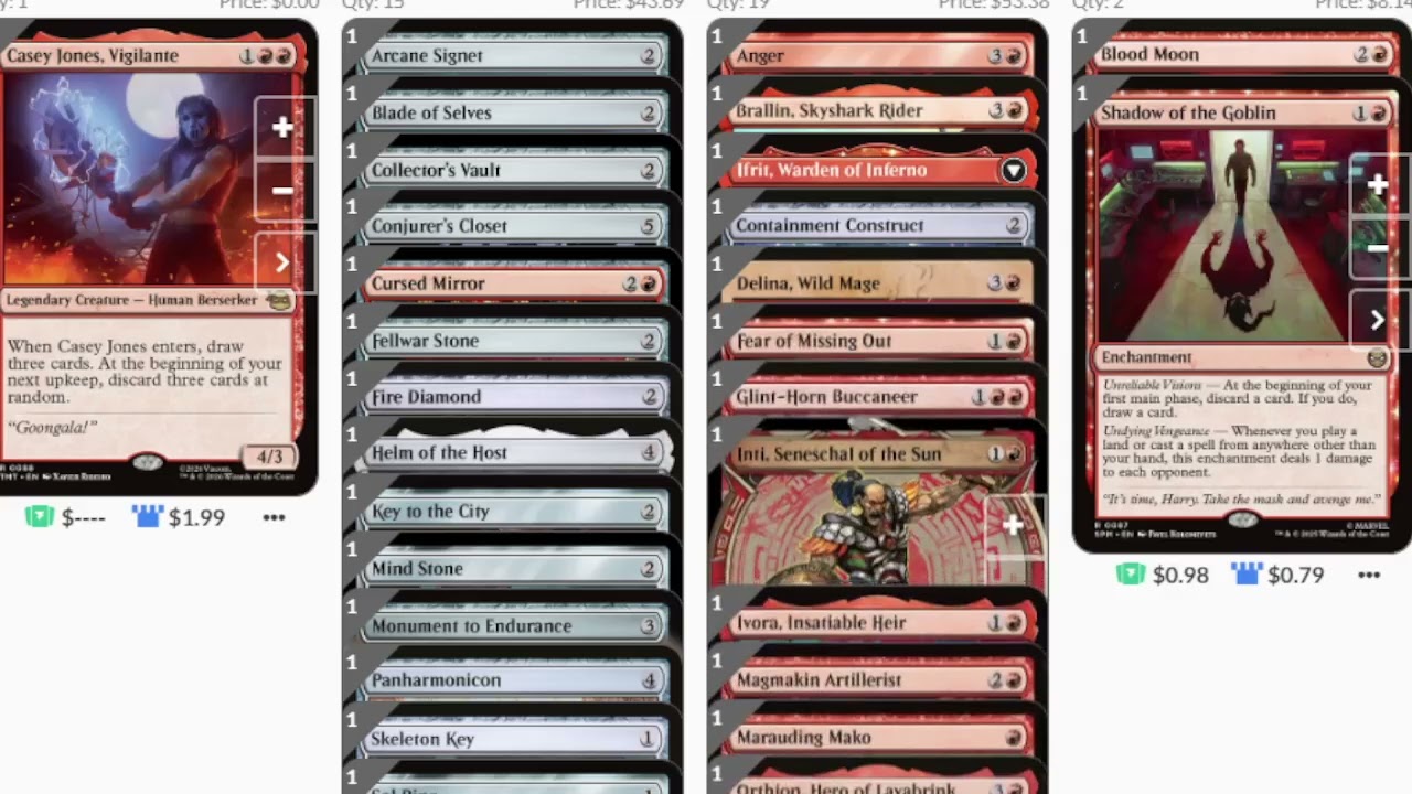 Описание колоды Commander для MTG TMNT «Кейси Джонс, Виджиланте»