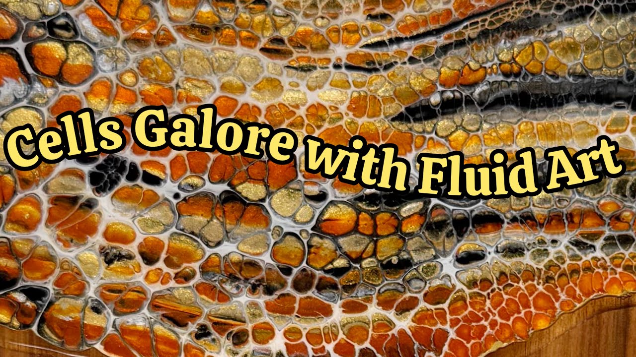 530. Увеличенная деревянная доска, урок по акриловой живописи #fluidart #acrylicpainting