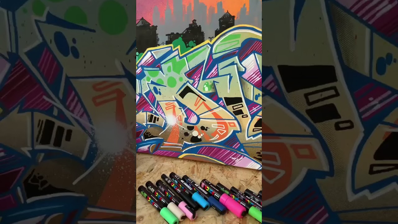 🎲 I Painted A Graffiti Canvas! 🎲 #graffiti #canvas  #painting