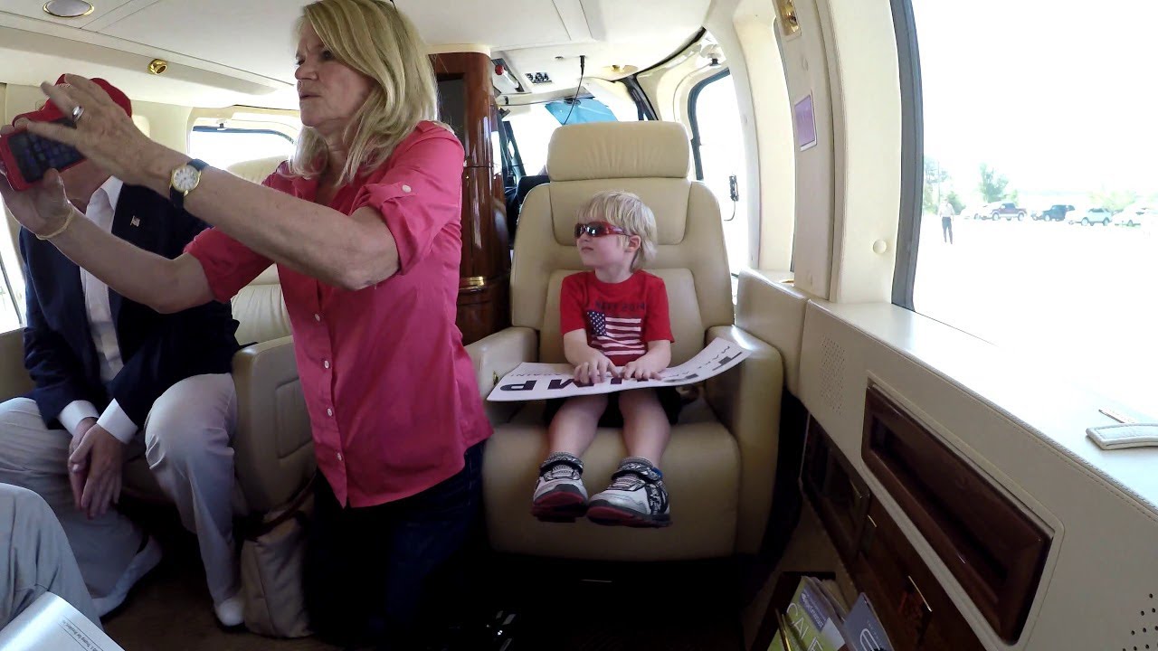 Boy Asks Trump if He's Batman during Helicopter Ride || ViralHog
