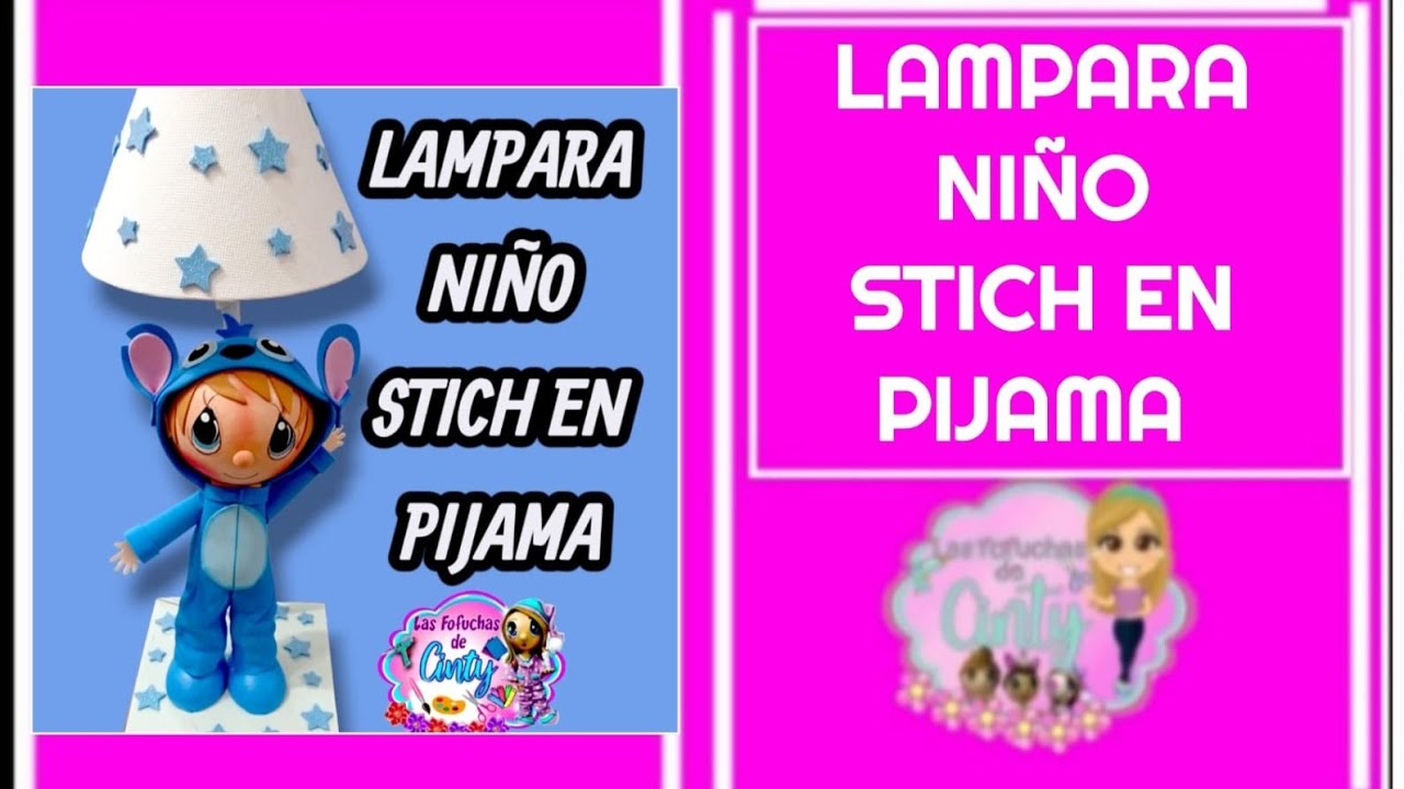 Clase 1412 lámpara niño Stitch en pijama