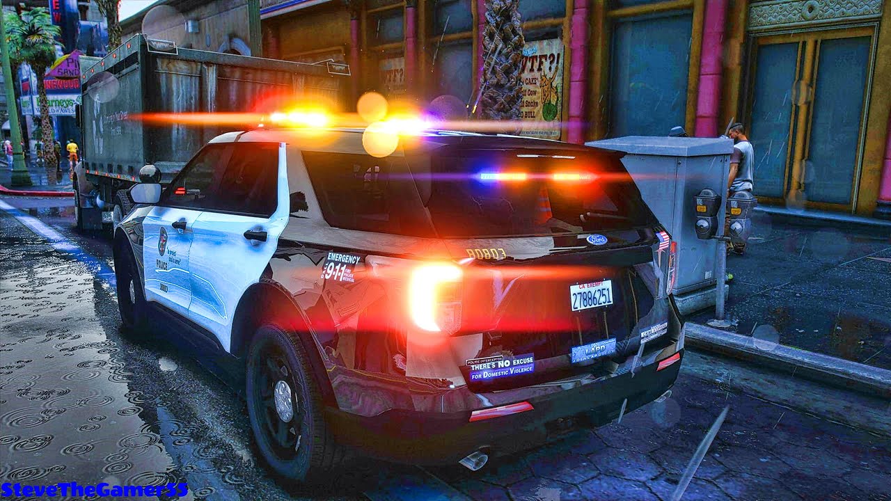 Playing GTA 5 As A POLICE OFFICER City Patrol| LAPD|| GTA 5 Lspdfr Mod| 4K