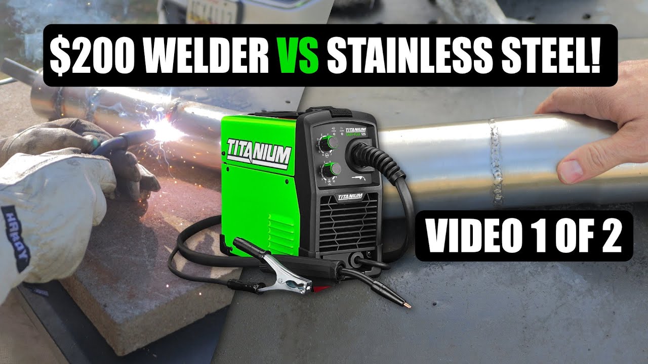 Welding Stainless Steel Exhaust Piping with a Harbor Freight Welder  ( Part 1 )