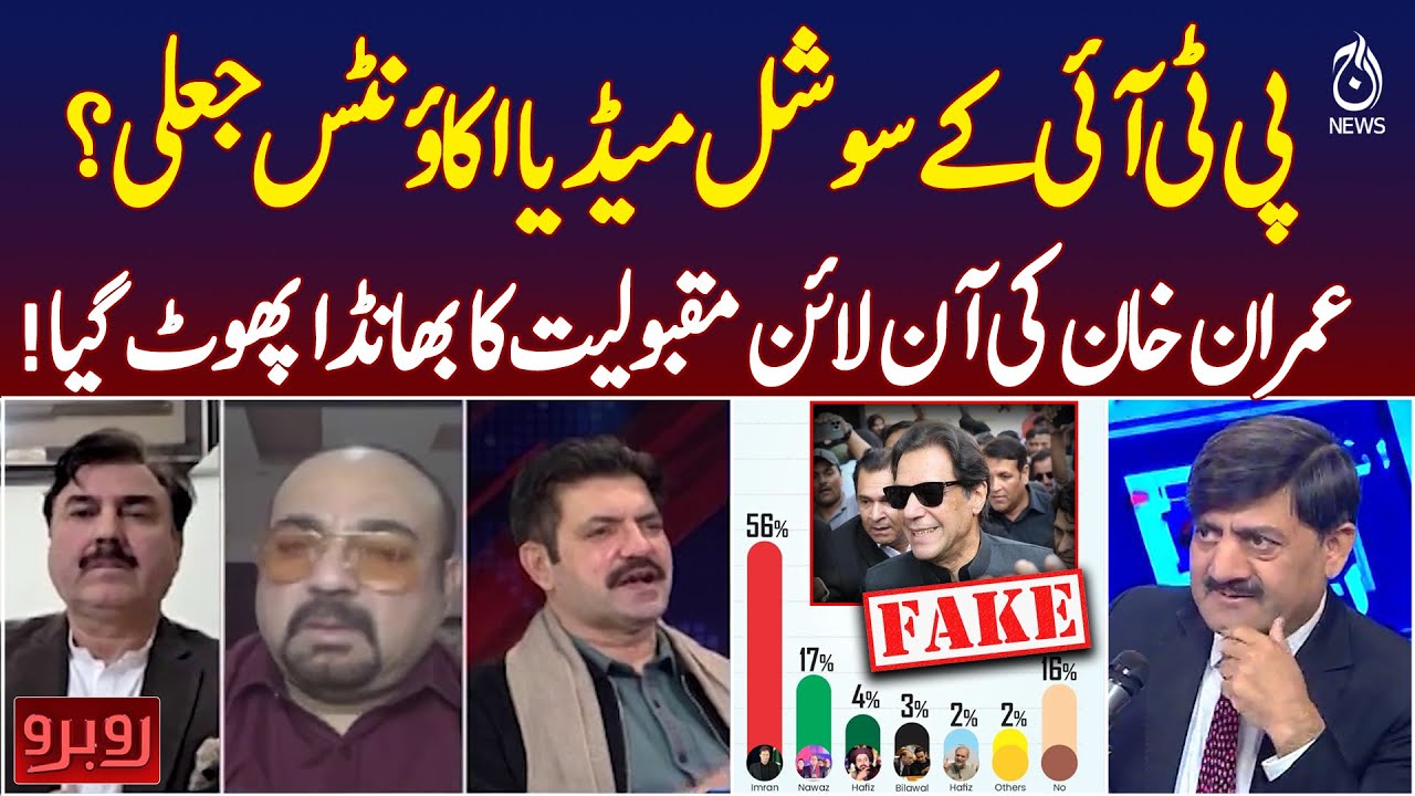 PTI social media fake accounts | Imran Khan online popularity exposed | Pakistan politics  - Rubaroo