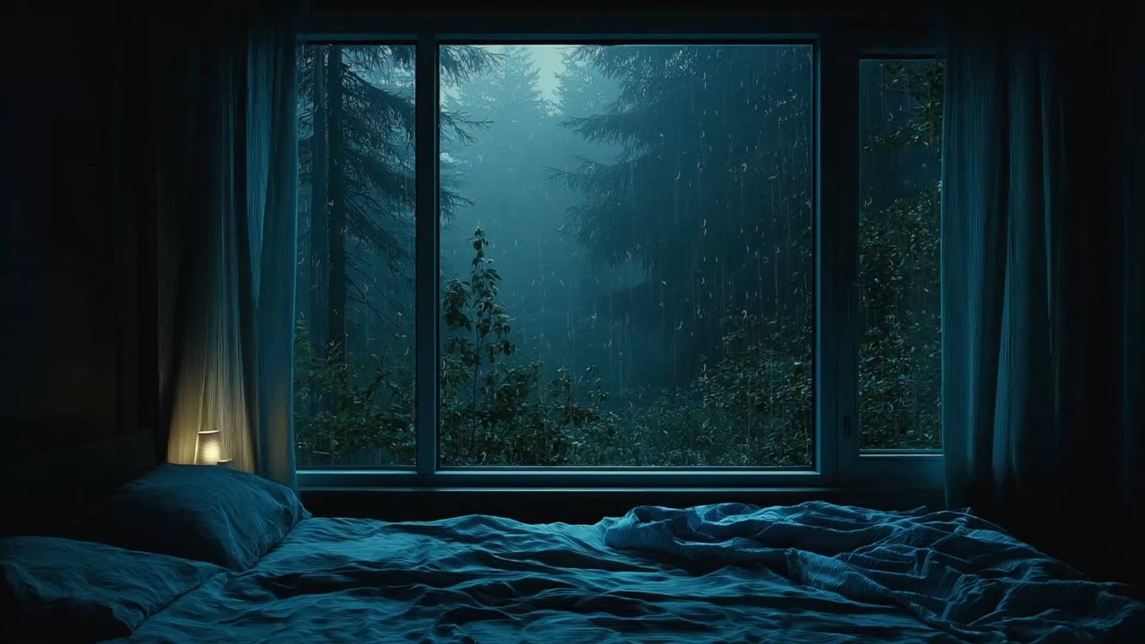 Deep Sleep in a Misty Forest 🌲 Rain & Fog Ambience for Insomnia | 10 Hours
