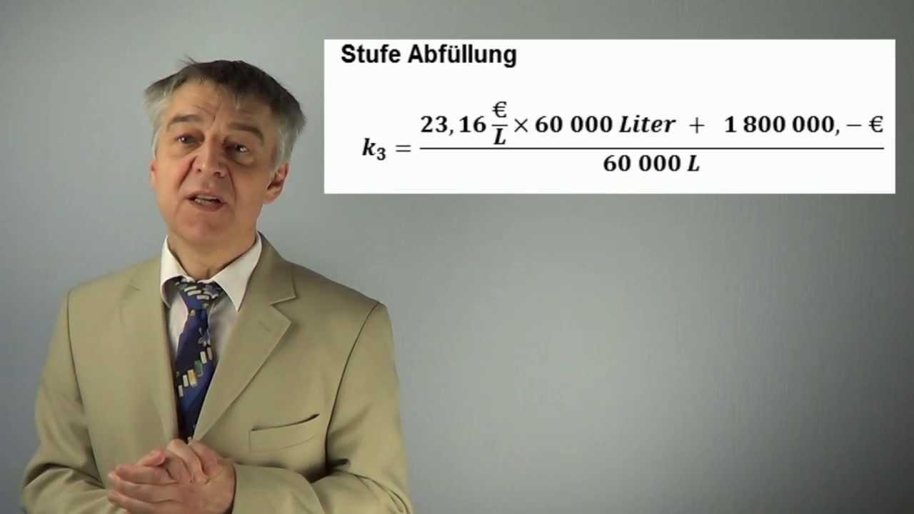 KRK05 Klausuraufgabe: Mehrstufige Divisionskalkulation, Bewertung von Lagerbeständen