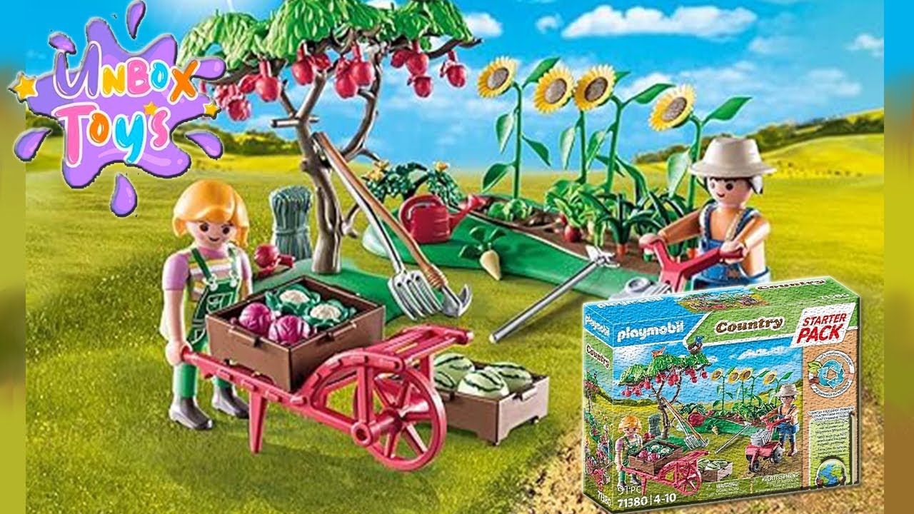 ¡UNBOXING PLAYMOBIL! 🌻🌱🚜 Descubre la Caja de JUGUETES de Playmobil HUERTO de Granja 🍎🥬🥕