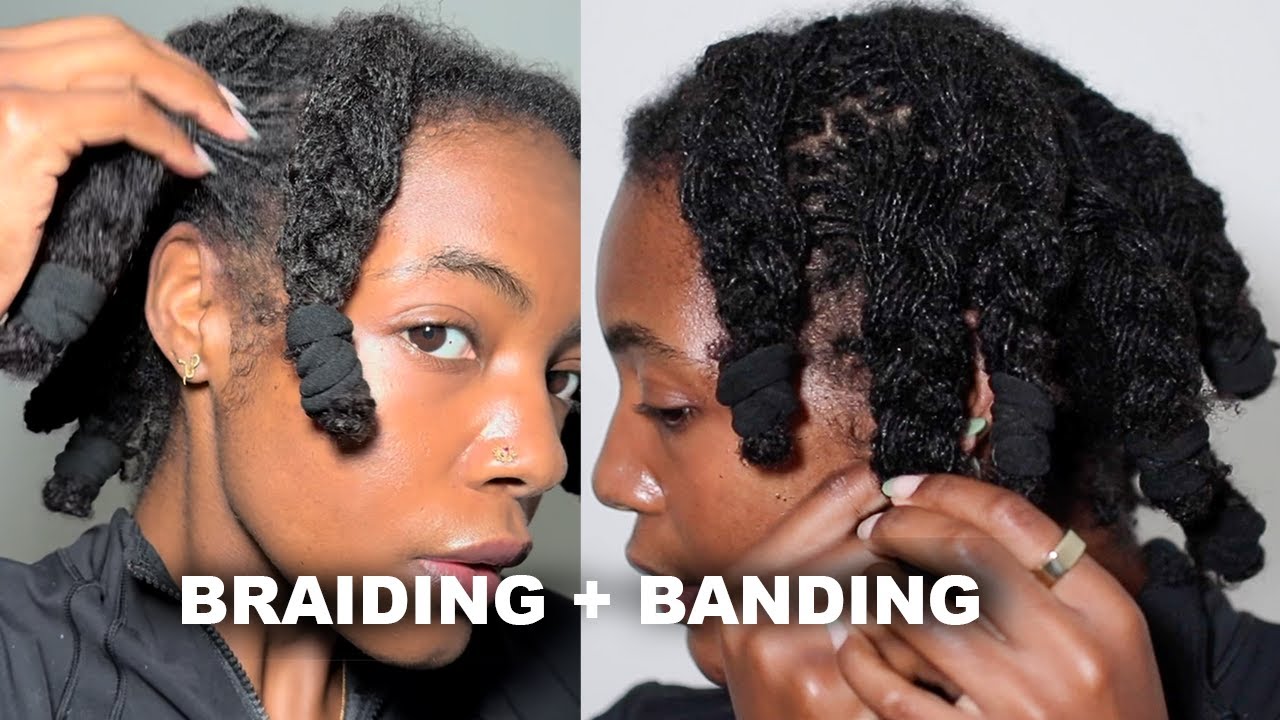 how to braid and band microlocs + sisterlocs to PREVENT slipping, unraveling, and bunching