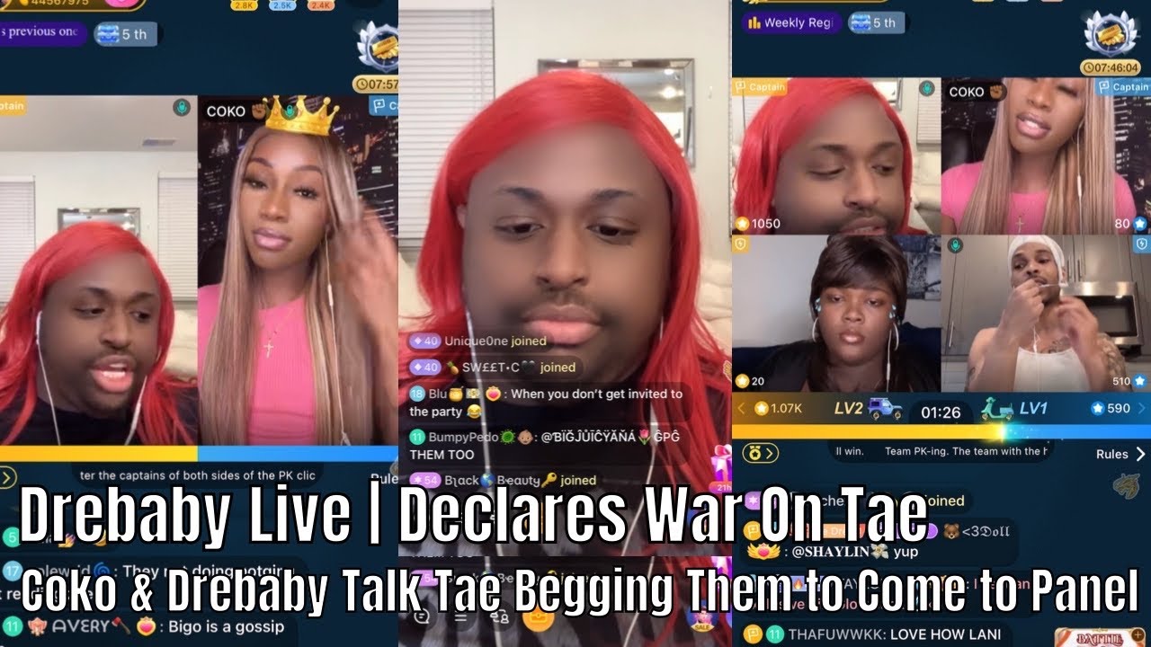 Drebaby Live | Declares War On Tae | Sends Supporters To Clip His YouTube & SM&rsquo;s | Lines Coko Prince
