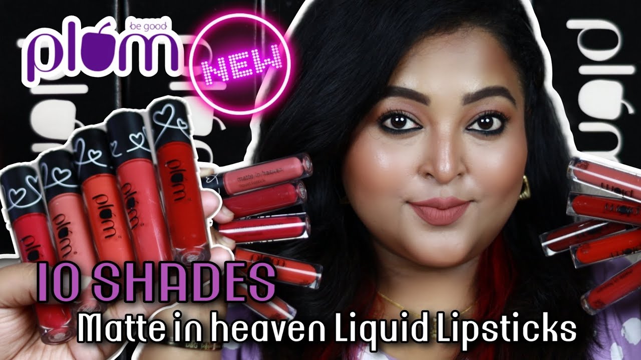 *New* PLUM MATTE IN HEAVEN LIQUID LIPSTICKS||10 NEW SHADES| Review & Swatches||Rs.499 #nonsponsored
