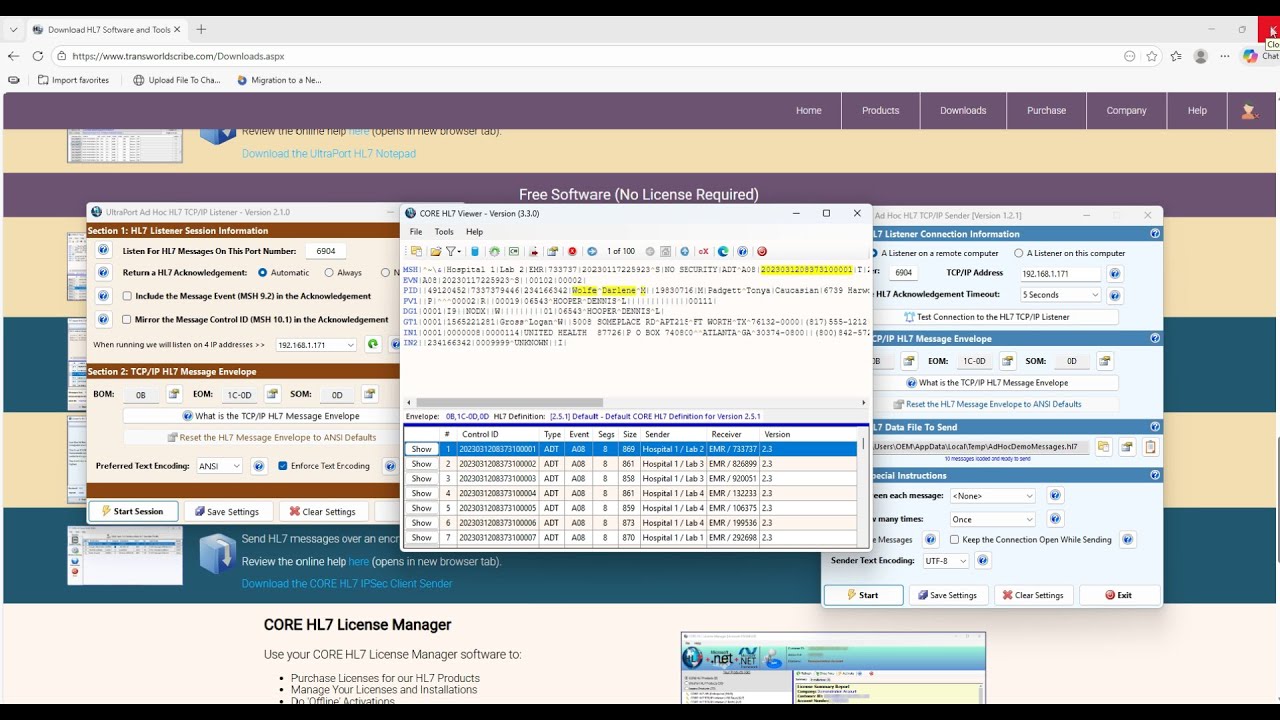 Free HL7 Software that really works!