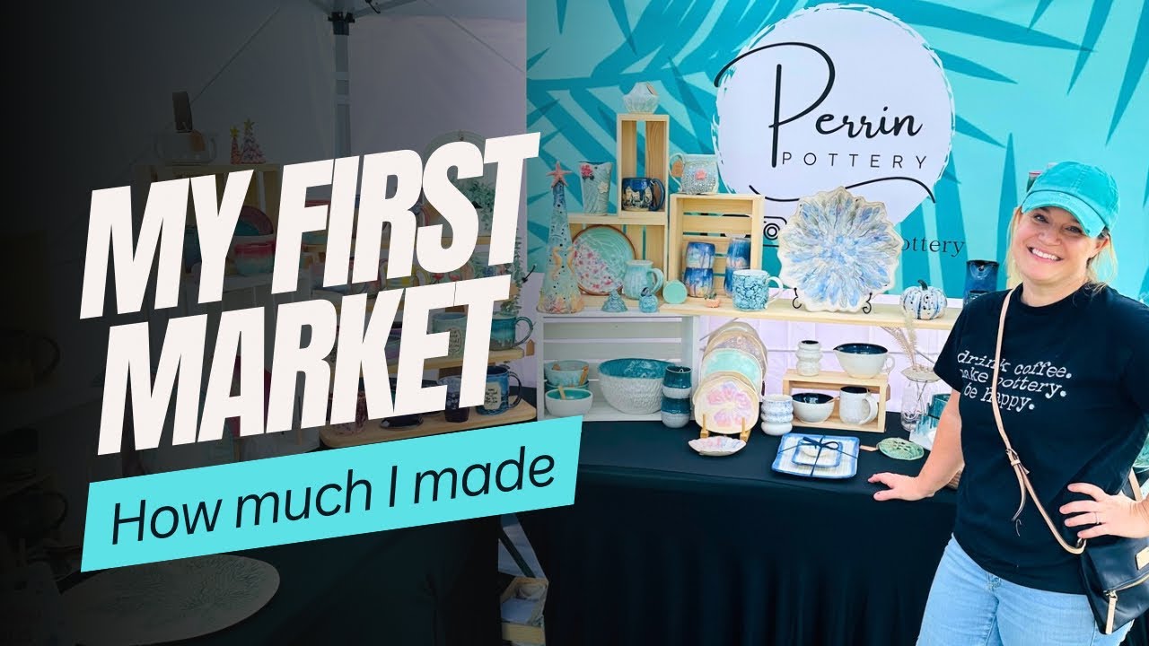 Мой первый рынок керамики в качестве продавца! ✨ Смотрите, как я справилась! ✨
