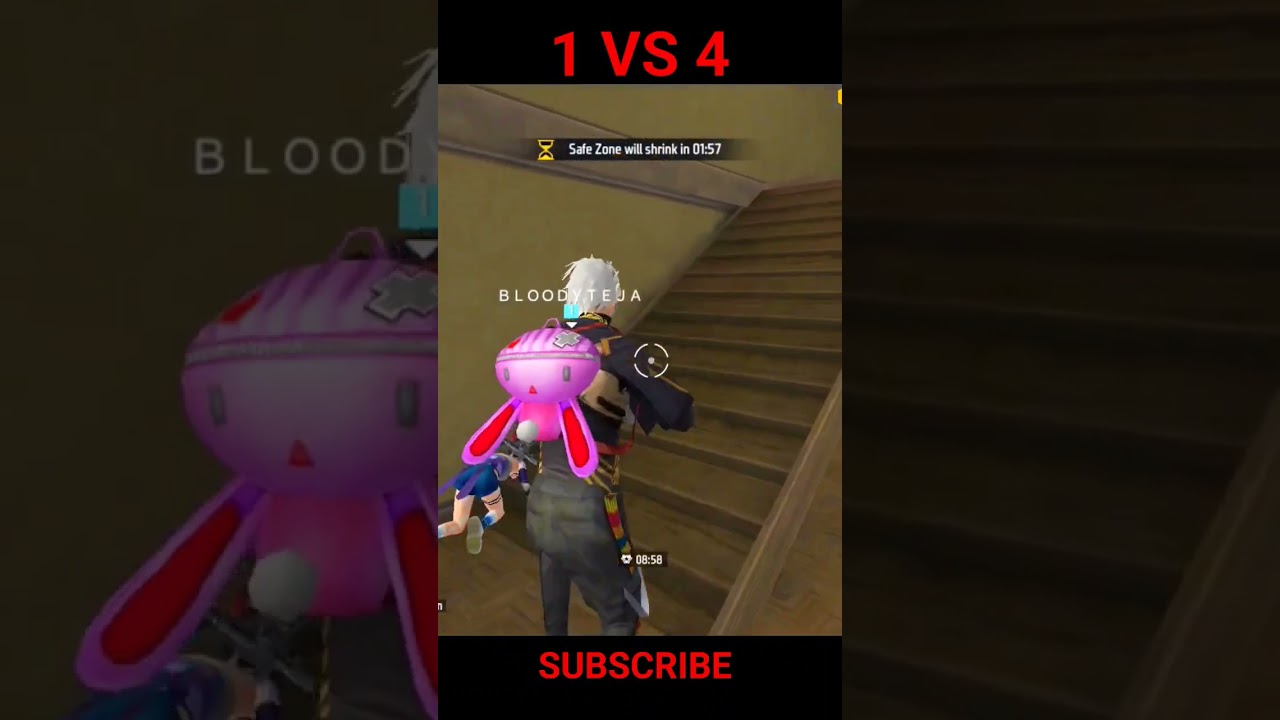 1 VS 4 clutch grandmaster lobby #bloodyteja #grandmaster #grandmasterpushing