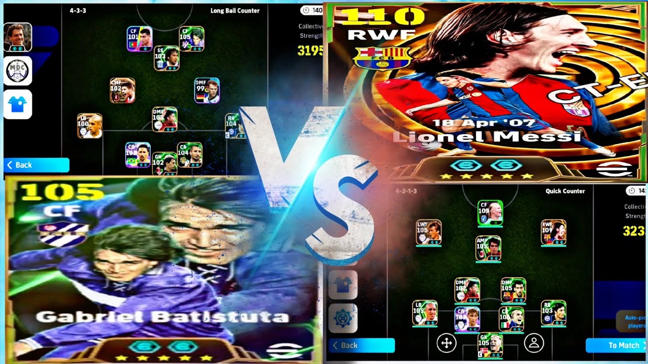 Unstoppable Goals in eFootball Ranked Match Gameplay 👑Messi🐐vs ⚽Gabrlel Batistuta #efootball #viral 