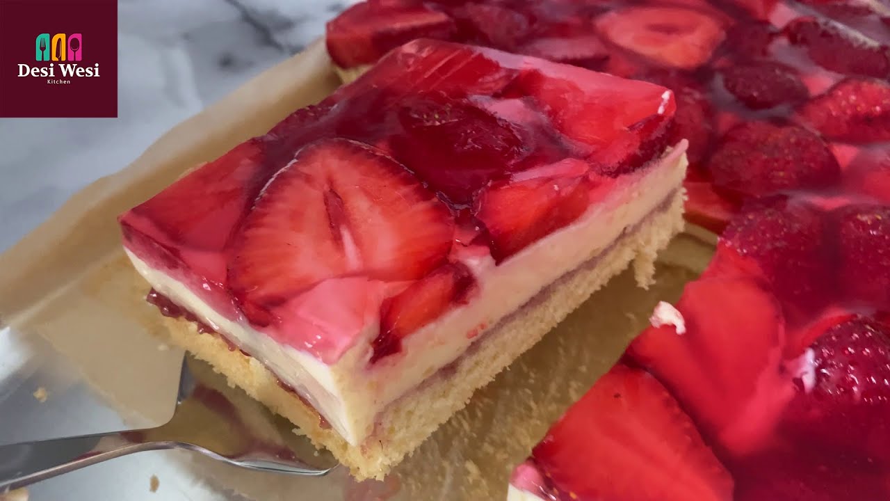 How to make fresh Strawberry Cake - Homemade fresh Strawberry Cake